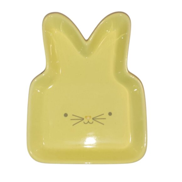 Grasslands Road Yellow Easter Bunny Shaped Jelly Bean Ceramic Dish NIB - Picture 1 of 4